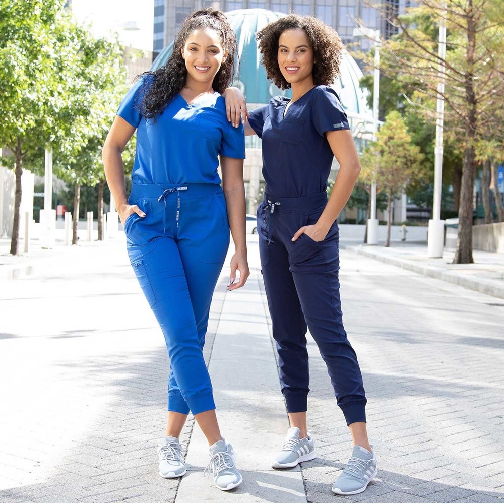 Med Couture Royal Blue Scrub Jogger Set